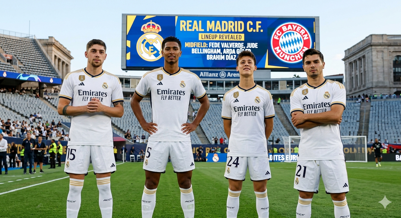 BELLINGHAM IS BACK AND BRAHIM'S IN: Real Madrid Name Fearless Four-Man Midfield to Overturn Bayern Deficit in Champions League Decider